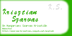krisztian szarvas business card